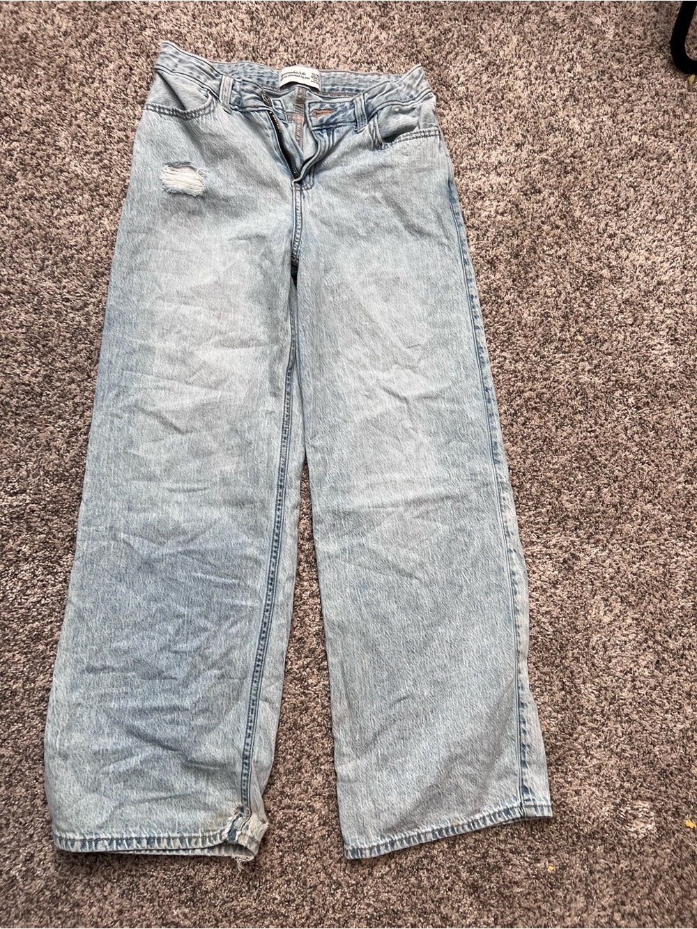 abercrombie kids Light Blue Wide Leg Jeans